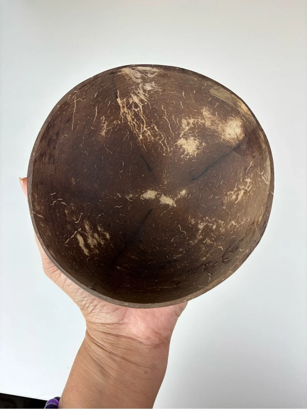 Coconut Shell Bowl with wooden Spoon - Natural Dark Brown
